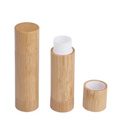 Bamboo Diy Design Empty Lip Gloss Container Lipstick Tube Lip Balm Cosmetic Packaging