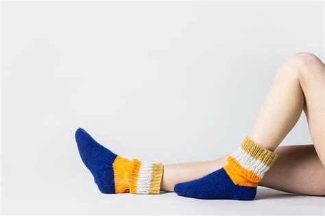 Premium Photo Woman Wearing Colorful Socks
