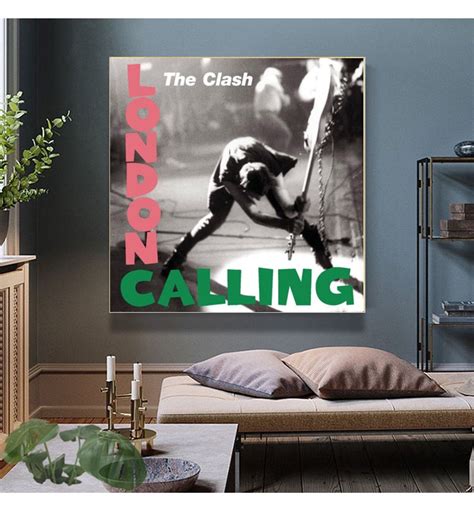 London Calling The Clash Music Album Cover Art Canvas Poster Etsy