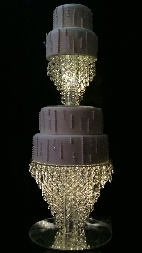 Chandelier Crystal Wedding Cake Stand Diamante Cake Stand Etsy