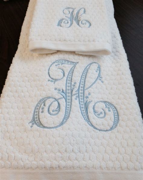 Monogram Towels Embroidered Towels Embroidery Monogram