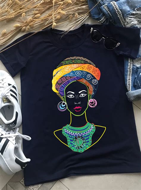 African Woman Cotton Print T Shirt In 2021 Shirts Women Fashion