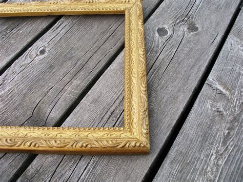 Vintage 80s Ornate Wood Picture Frame Mirror Frame With Etsy