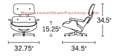 Dimensions Of Eames Lounge Chair In Regular Size And Taller Size