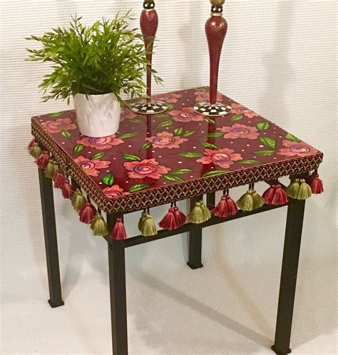 Whimsical Painted Furniture Painted Table Painted Accent Hand