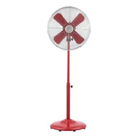 Better Homes And Gardens 16 Inch Retro 3 Speed Metal Pedestal Fan Red