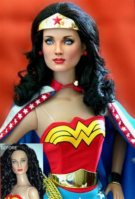 Wonder Woman Lynda Carter Wonder Woman Doll Repaint Barbie Celebrity