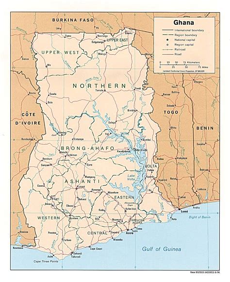 Ghana Map Gri