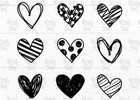 Heart Svg Hearts Svg Hearts Clipart Valentine Svg Heart Shape Svg