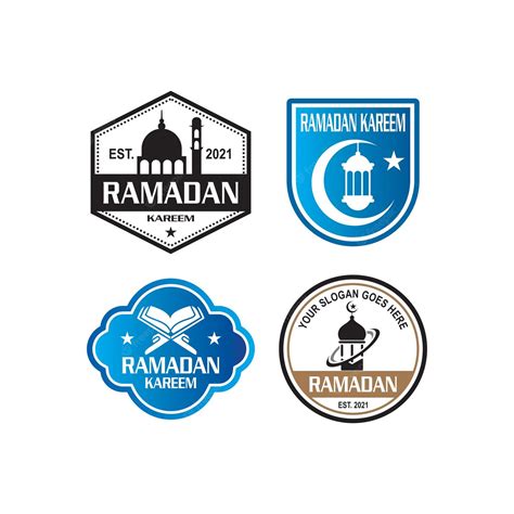 Premium Vector A Set Of Ramadan Logos