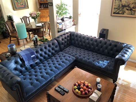 The Hepburn Chesterfield Sofa Sectional In Its Forever Home Expertly