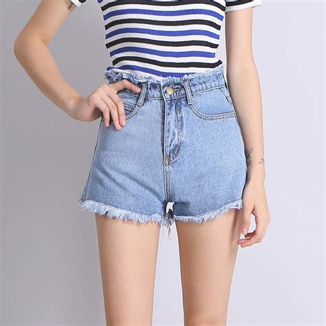 Yichaoyiliang Summer Women Tassels Denim Shorts High Waist Jeans Shorts