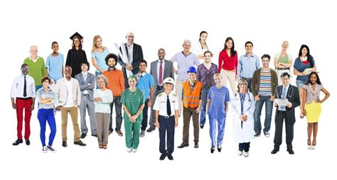 Group Of Multiethnic Diverse Mixed Occupation People Stock Photo