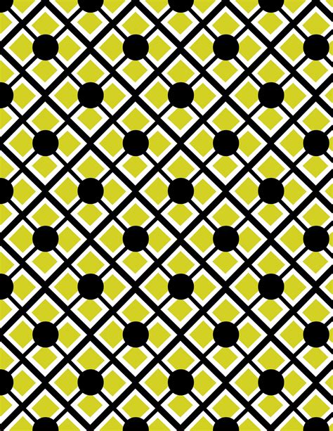 A Black And Yellow Pattern With Circles On It