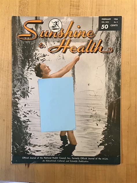 Sunshine And Health Nudist Naturist Magazine February Etsy