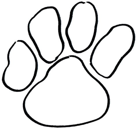 Outline Paw Print Clipart Best