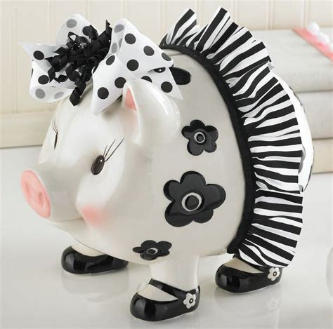 You can even deck out your little blossom's room with little sprout decorative accents like frames, tea sets and play toys. Tres Jolie Giant Piggy Bank by Mud Pie | Piggy bank ...