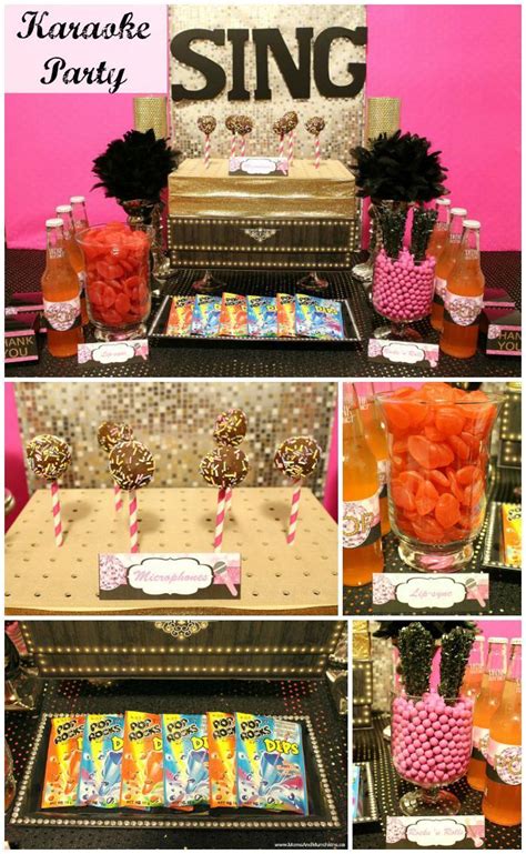 Karaoke Party Ideas And Printables Moms And Munchkins Karaoke Party