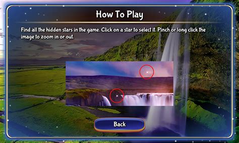 🕹️ Play Waterfall Hidden Stars Game Free Online Waterfalls Hidden