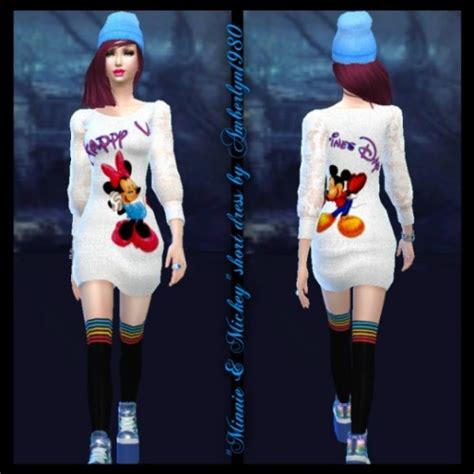Minnie And Mickey Short Dress At Amberlyn Designs Sims 4 Updates