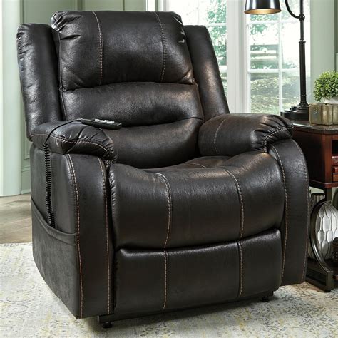 | designer top grain cowhide in stock, power lift chair liftchair.com offers the finest selection of top of the line lift chair recliner furniture from we offer expert help selecting a lift chair recliner that fits well. Ashley Signature Design Yandel 1335063 Faux Leather Power ...