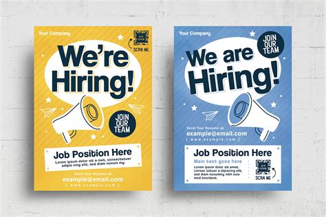 We Are Hiring Flyer Template Psd Ai Vector Brandpacks
