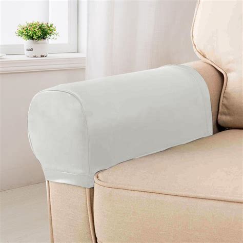 2pcs Pu Leather Sofa Arm Covers Waterproof Chair Armrest Covers Anti Slip Couch Furniture Arm