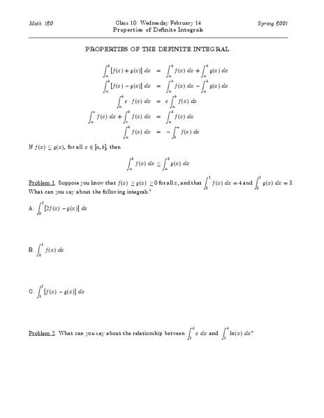 Definite Integral Lesson Plans And Worksheets Lesson Planet