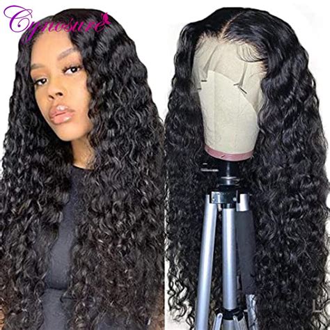 X Hd Transparent Lace Front Human Hair Wigs For Black Women Cynosure Brazilian Water Wave