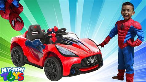 Unboxing Spiderman Battery Powered Ride On Car Youtube