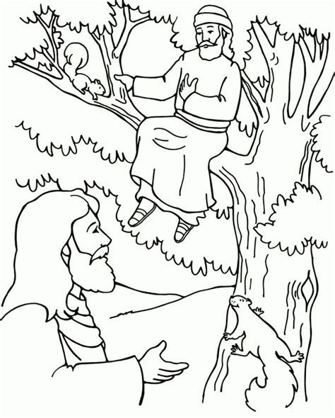 Zacchaeus Coloring Page Preschool / Zacchaeus Craft Ideas Wild Orchid
