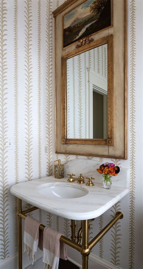 Home Decor Classy Vintage Inspired Bathroom Design Vine Striped