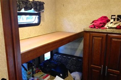 Since many of these rv bunk beds are custom made, they're sized to fit the rv and the child who will be sleeping there. Switch An RV Bunk Bed into a Storage Shelf for Almost Anything