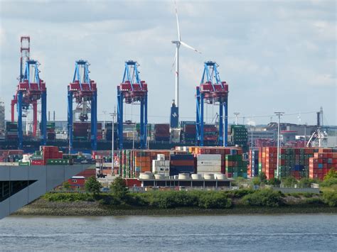 Free Images Transport Vehicle Port Hamburg Container Ship