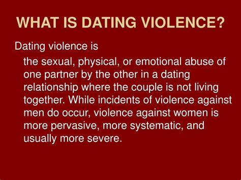 ppt what is dating violence powerpoint presentation free download id 6896339
