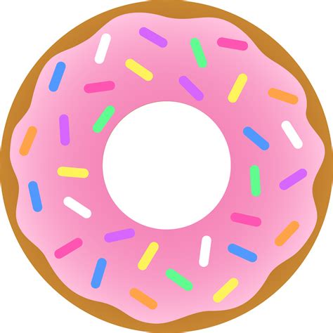 Strawberry Donut With Sprinkles Free Clip Art