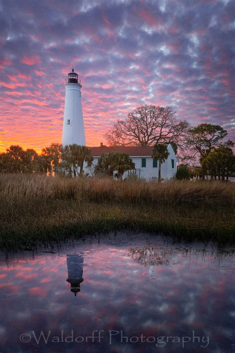 Lighthouse Reflections St Marks Florida Fine Art Landscape