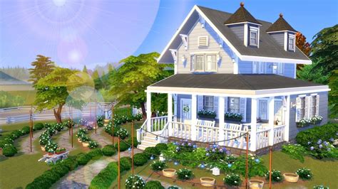Farmhouse And Gardens Sims 4 Speed Build Sims 4 House Design Sims