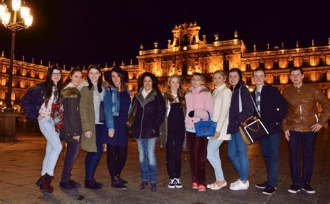 Spanish Students Exercise Their Language Skills In Salamanca