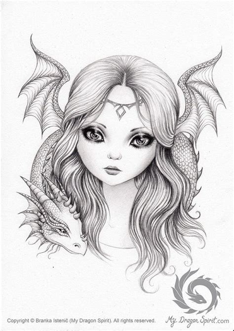 Original Drawing Dragon Fairy Fae Art Elven By Mydragonspirit Dragon