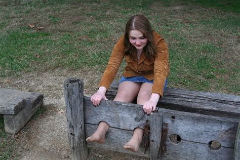 locked in the pillory stocks in pantyhose tickling soon … flickr