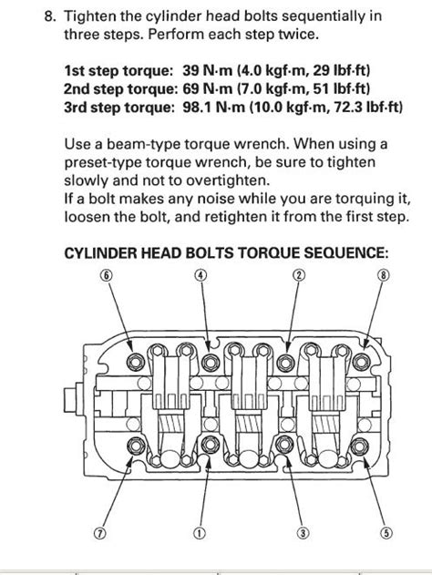 Torque Specs For Cylinder Head Bolts