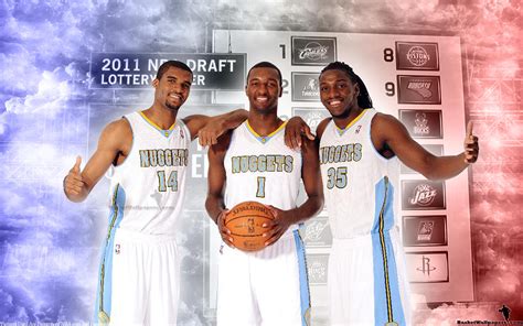 2011 Nba Draft Denver Nuggets Rookies Widescreen Wallpaper Basketball