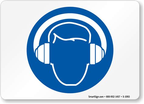 Hearing Protection Symbol Sign And Label Sku S 1093