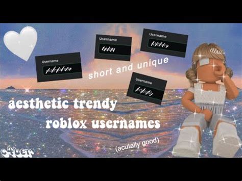 Aesthetic Short And Trendy Unused Roblox Usernames February P