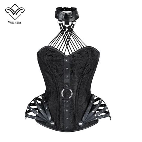 steampunk gothic corset bustier sexy faux leather steampunk boss