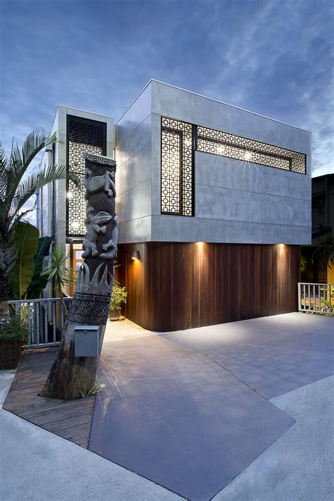 From '80s Dated to '60s Modern - Gold Coast Home Transformed The building on right is david wilson library, a recent extension and refurbishment to a 70's building by associated architects.
