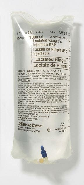 Lactated Ringer 1000ml Bag For Injection Usp Medical Mart
