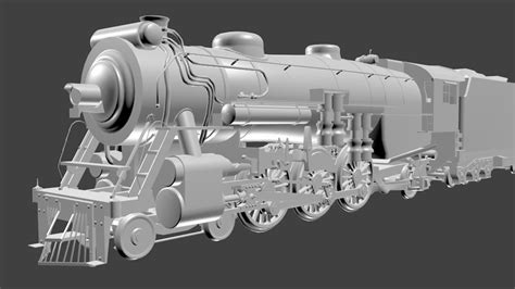 Southern Ps 4 Steam Locomotive 3d Model 40 3ds Obj Free3d