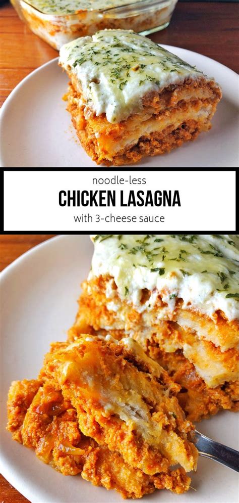 This soup is so easy to put together and is always a big hit with the family. Noodle-less Chicken Lasagna with 3-Cheese Sauce | Recipe ...